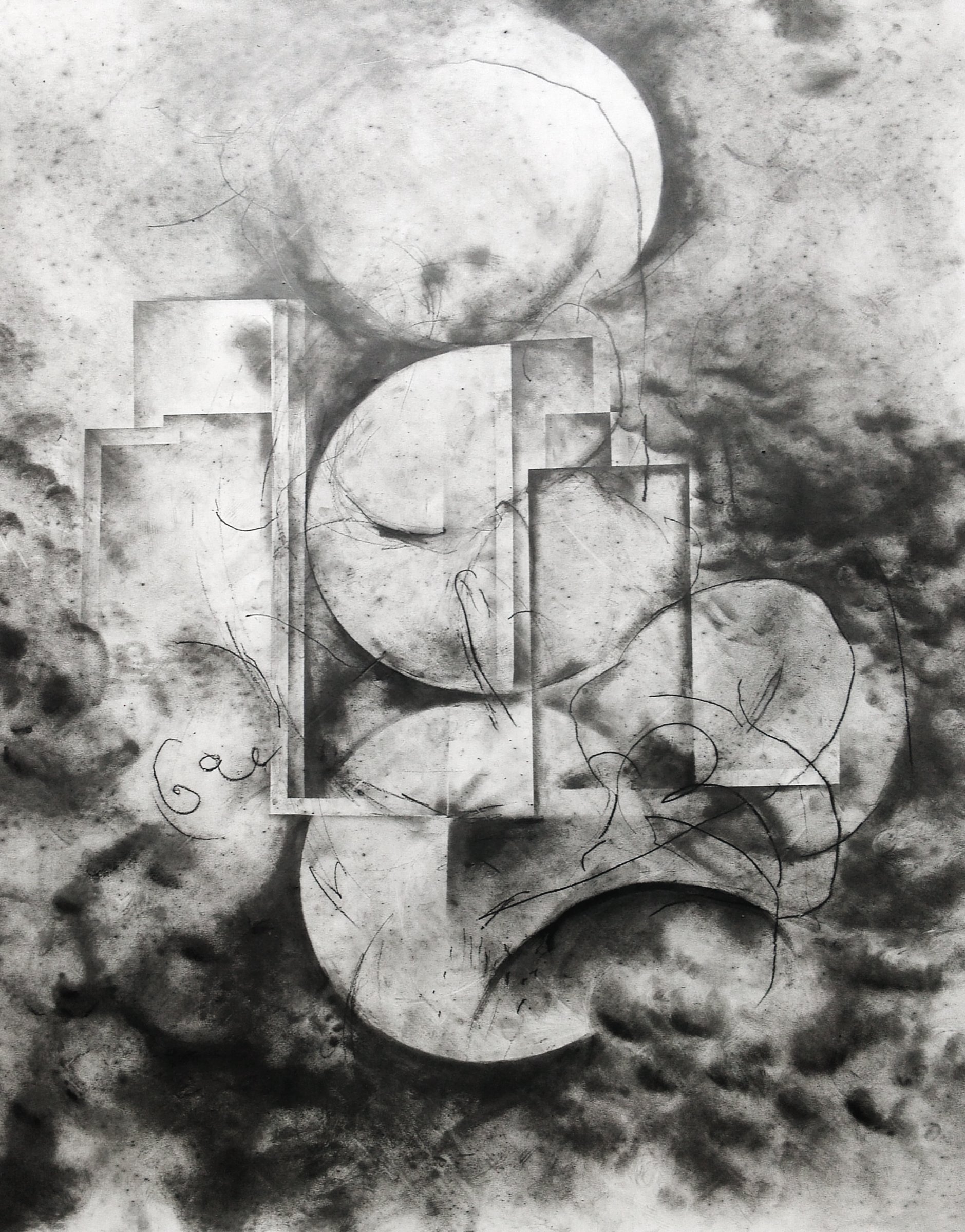 Graphite sur papier, 160 x 150 cm