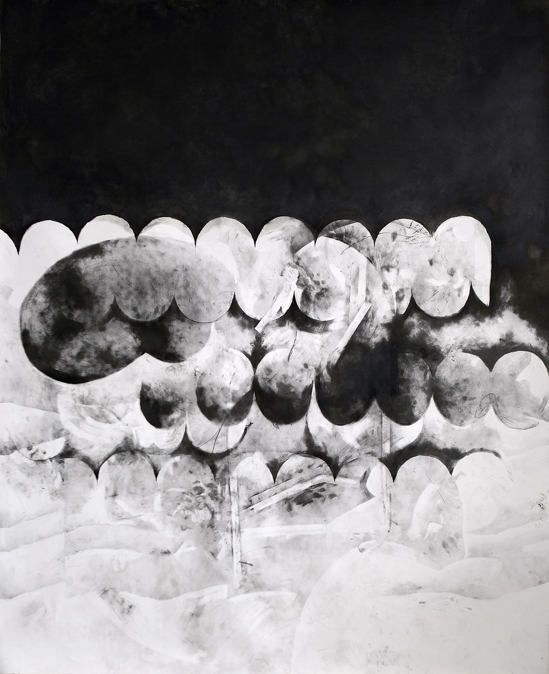 Graphite sur papier, 170 x 150 cm