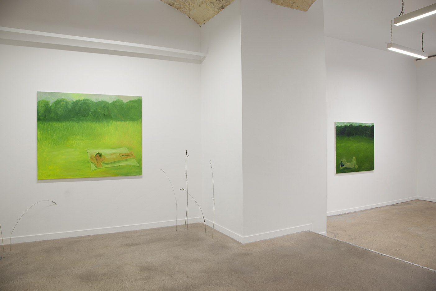 L'étoile du berger, 2020 (à droite) Huile sur toile, 100 x 120 cm