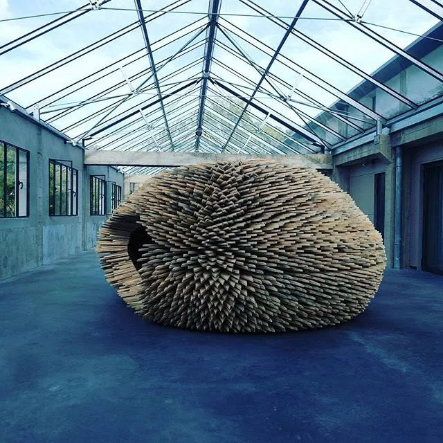 Vue de la Biennale d'Architecture d'Orléans, la Verrière, Tanneries d'Amilly, 2017-2018 Production : Les Tanneries