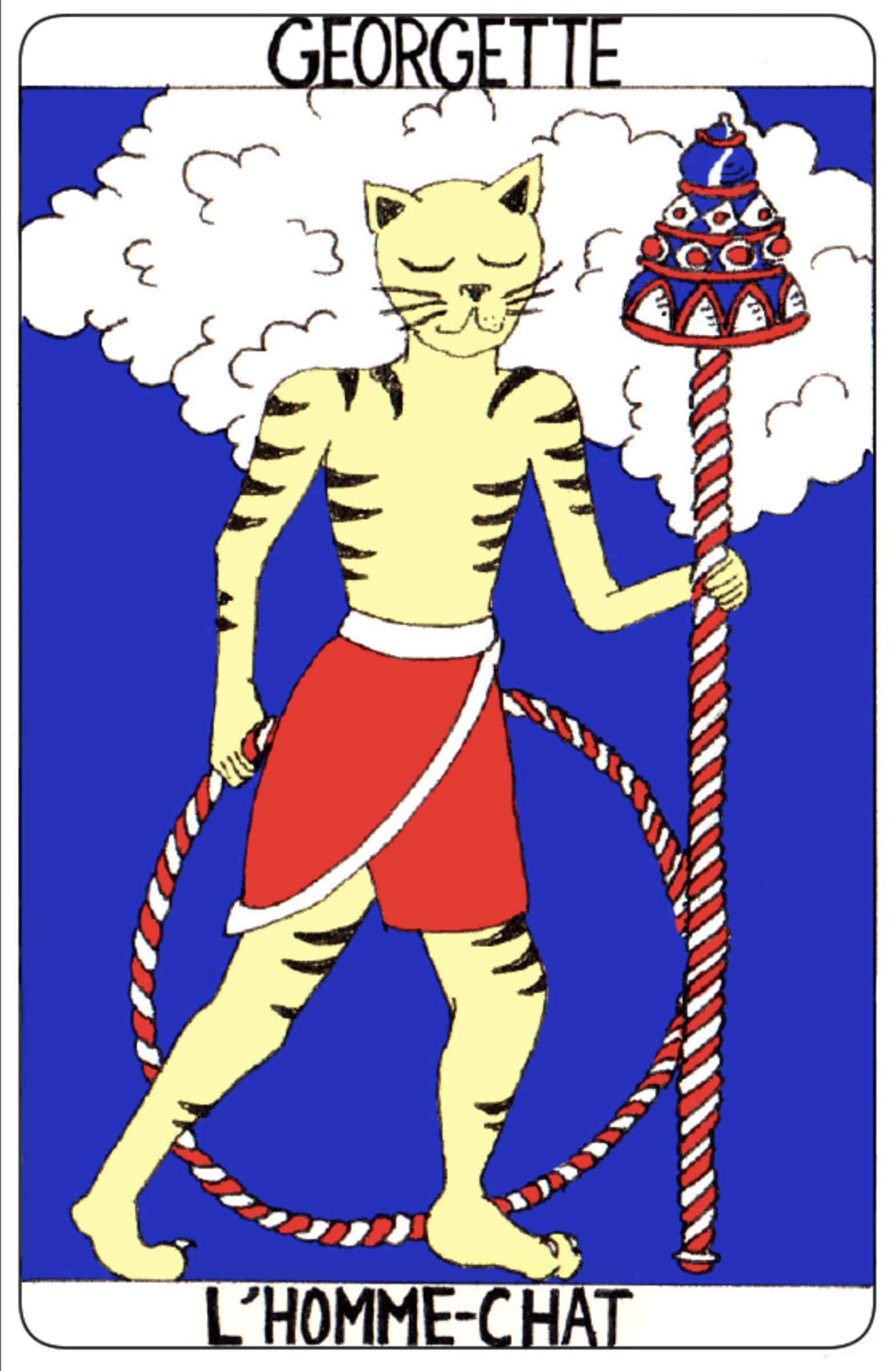 . Vous avez besoin d'avoir confiance ; il est nécessaire qu'un canapé amical accueille votre tête pour la masser. Que des êtres chaleureux posent des mains bienveillantes sur votre corps. Que leur chaleur se diffuse dans vos membres comme un baume apaisant. . Allez rencontrer l'homme-chat dans sa salle de jeu. Il saute 4 fois puis s'endort. Il joue de la musique sans conséquence sur un piano au son douceâtre et allume quelques bougies au saveurs de caramel. Il n'a presque jamais les yeux ouverts et ne vous oblige à rien regarder de lui, sauf ressentir ensemble l'odeur de vos organismes sucrés qui se laissent aller. L'homme-chat vous enseigne à arrêter, à regarder des films ; et quand les films sont finis, les étoiles. Et, quand les yeux sont trop lourds, à profiter de vos rêves et les cartographier.