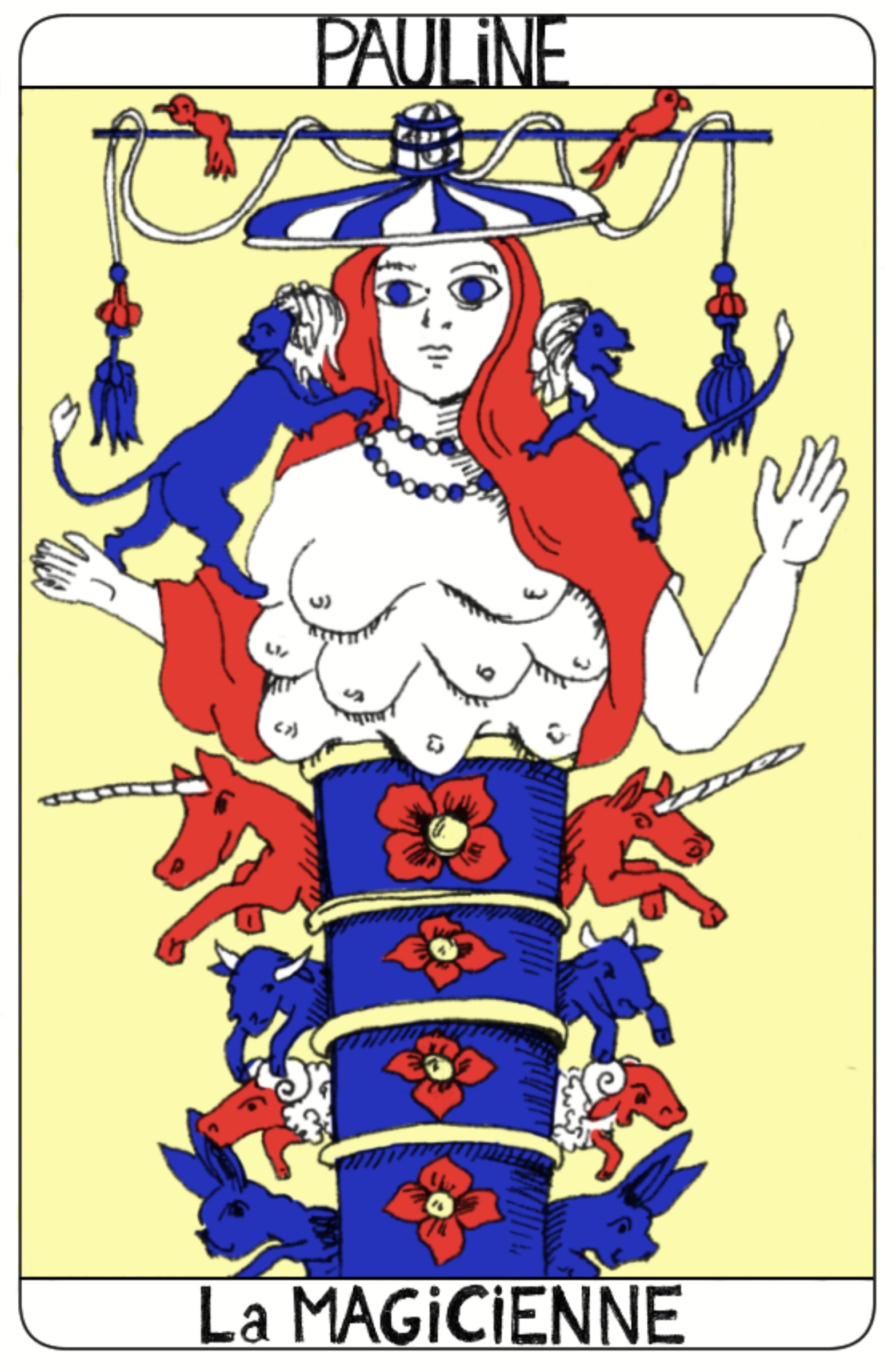 . Artémis d'Ephèse, rare représentation de la déesse de face dont la morphologie n'est pas mise en valeur dans sa pose gracieuse mais dans l'ornement et la dysmorphie de ses mamelles. Rustique et fantastique, divinité proche des cultes préhistoriques les historiens n'arrivent pas à se mettre d'accord sur le sens de ses excroissances. S'il est évident que c'est une ribambelle de mamelles nourricières, certains lecteurs les comparent à des couilles de taureaux, et d'autres encore a des outres pleines d'ambroisie. . Elle est entourée d'animaux, autant sauvages, que domestiques. Elle est le corps de la terre, la représentation de la croissance et de la force du vivant, sa beauté et sa monstruosité, elle est la générosité trop pleine, celle qui déborde et peut étouffer. Elle est la vie sans limite.