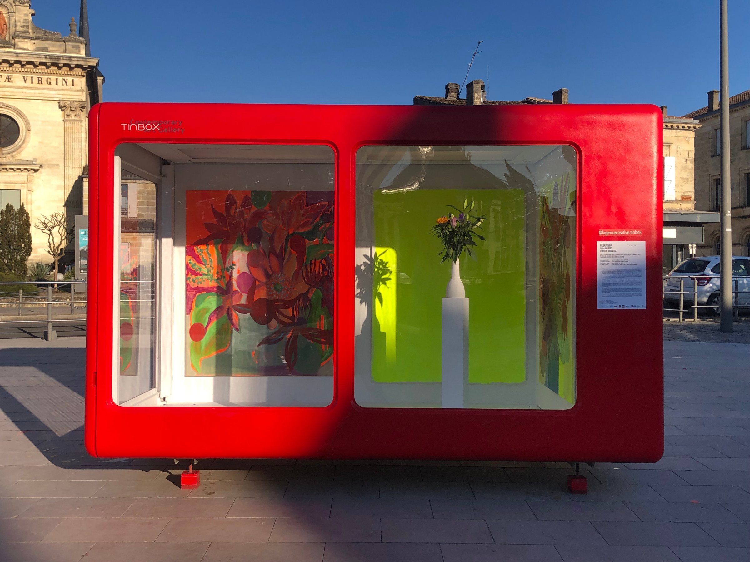 Site 2 : Exposition Floraison, avec L'Agence créative, Galerie Tinbox Mobile #5, Place François Mitterand, Libourne du 24 janvier au 28 février 2022