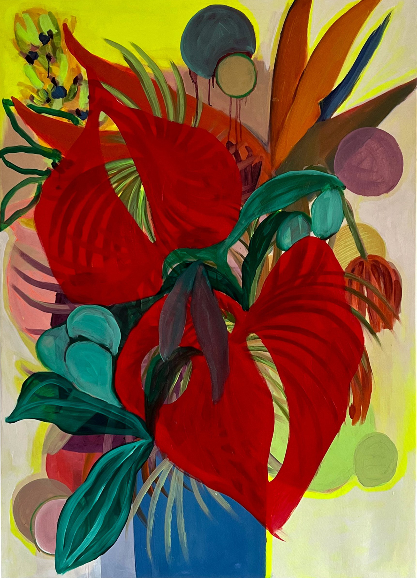 {Flores amarelo vermelho}, 2023