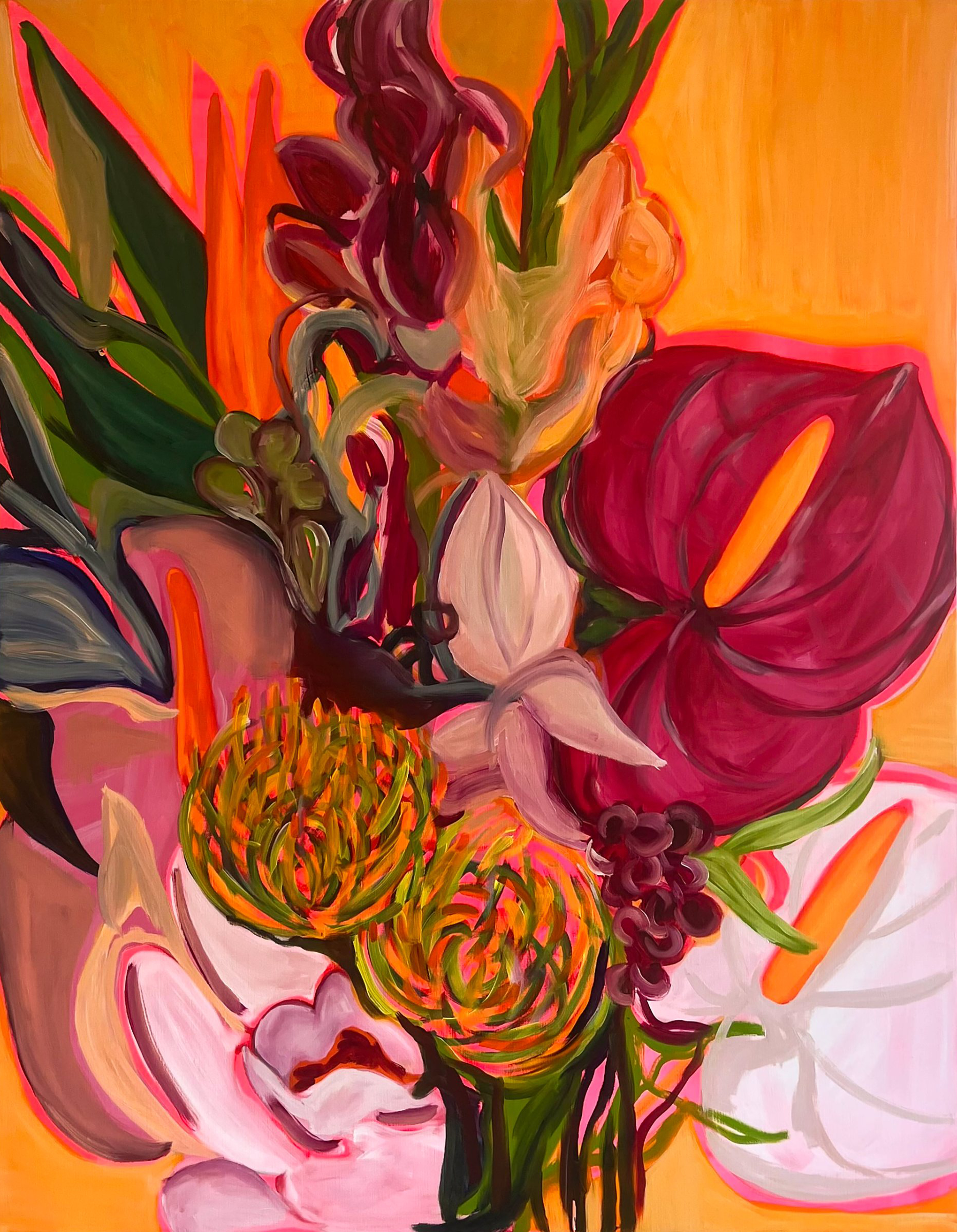 {Anthurium avec orange}, 2023