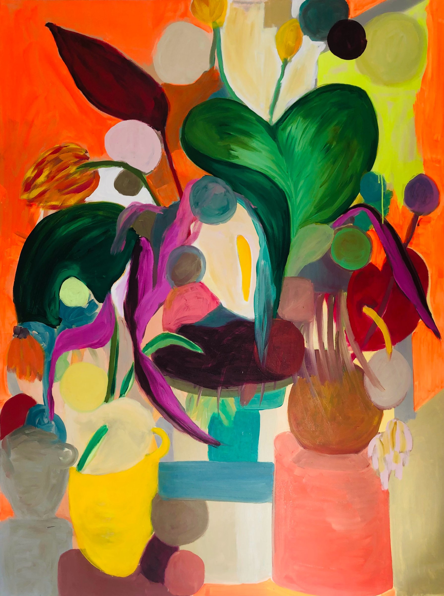 {Laranja e vasos}, 2020