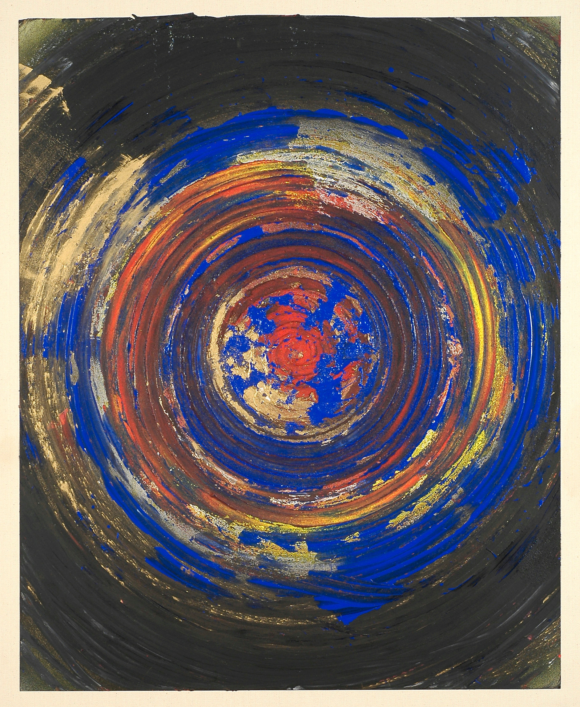 Acrylique et peinture vinylique sur papier, 110 x 90 cm