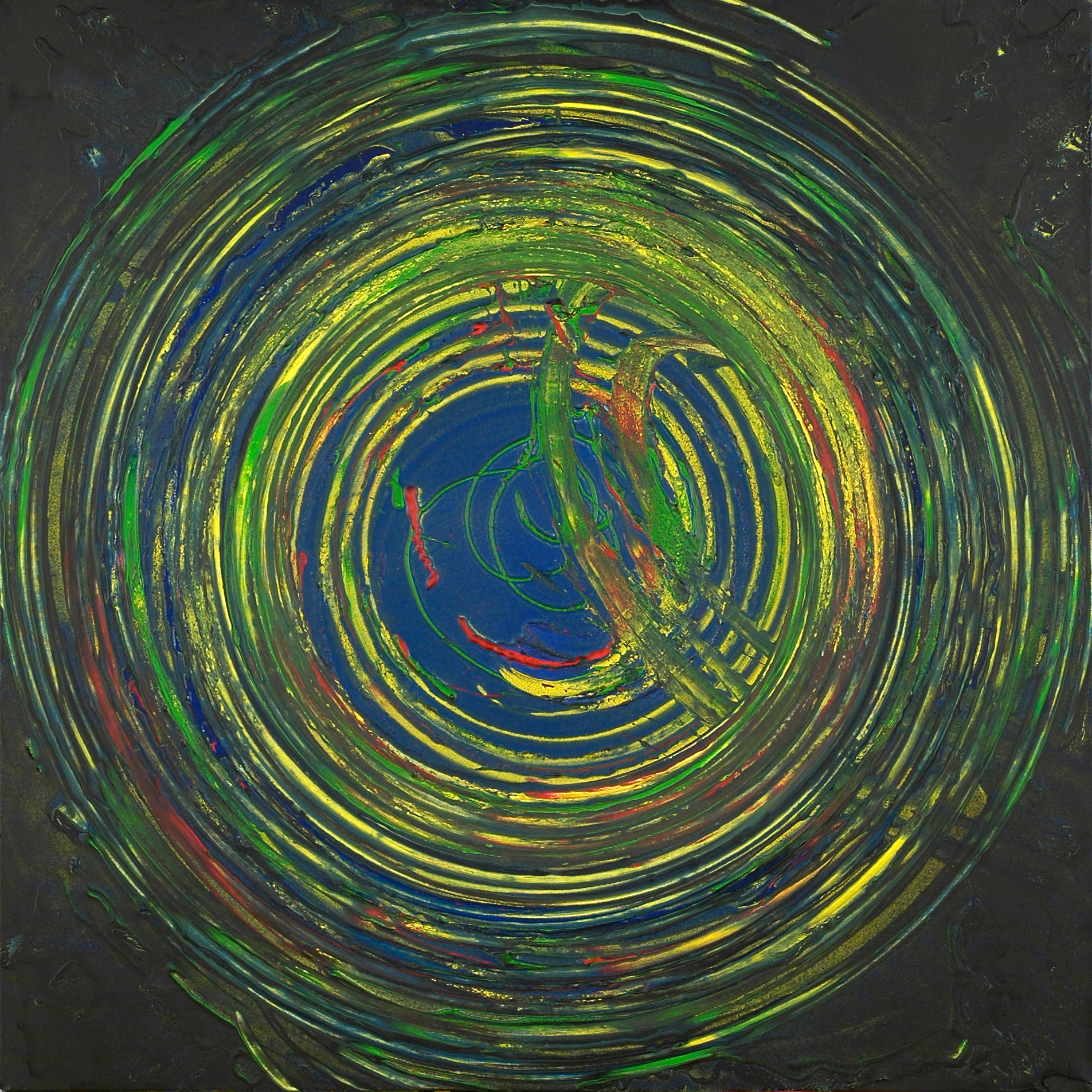 Acrylique et peinture vinylique sur toile, 100 x 100 cm
