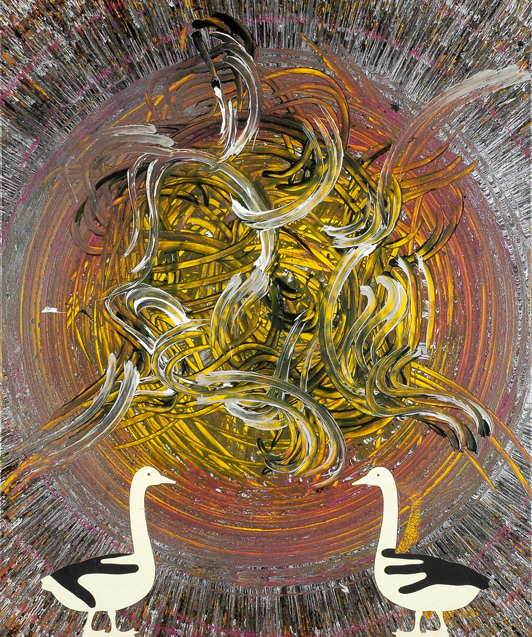 Acrylique et peinture vinylique sur toile, 120 x 100 cm