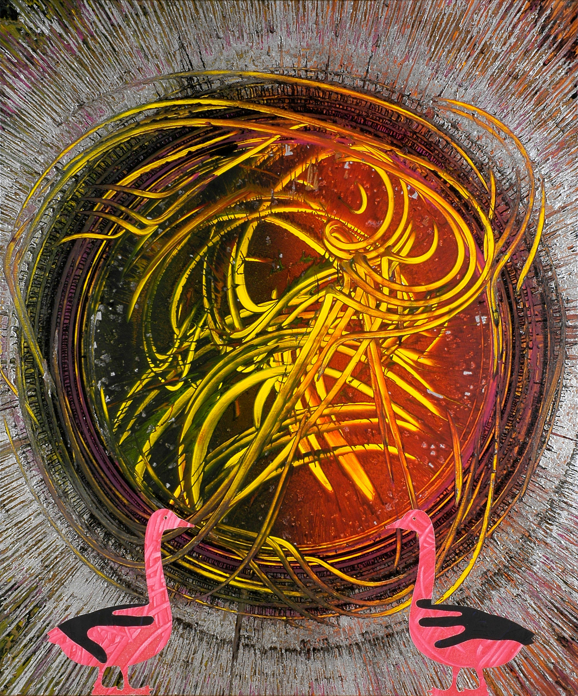 Acrylique et peinture vinylique sur toile, 120 x 100 cm