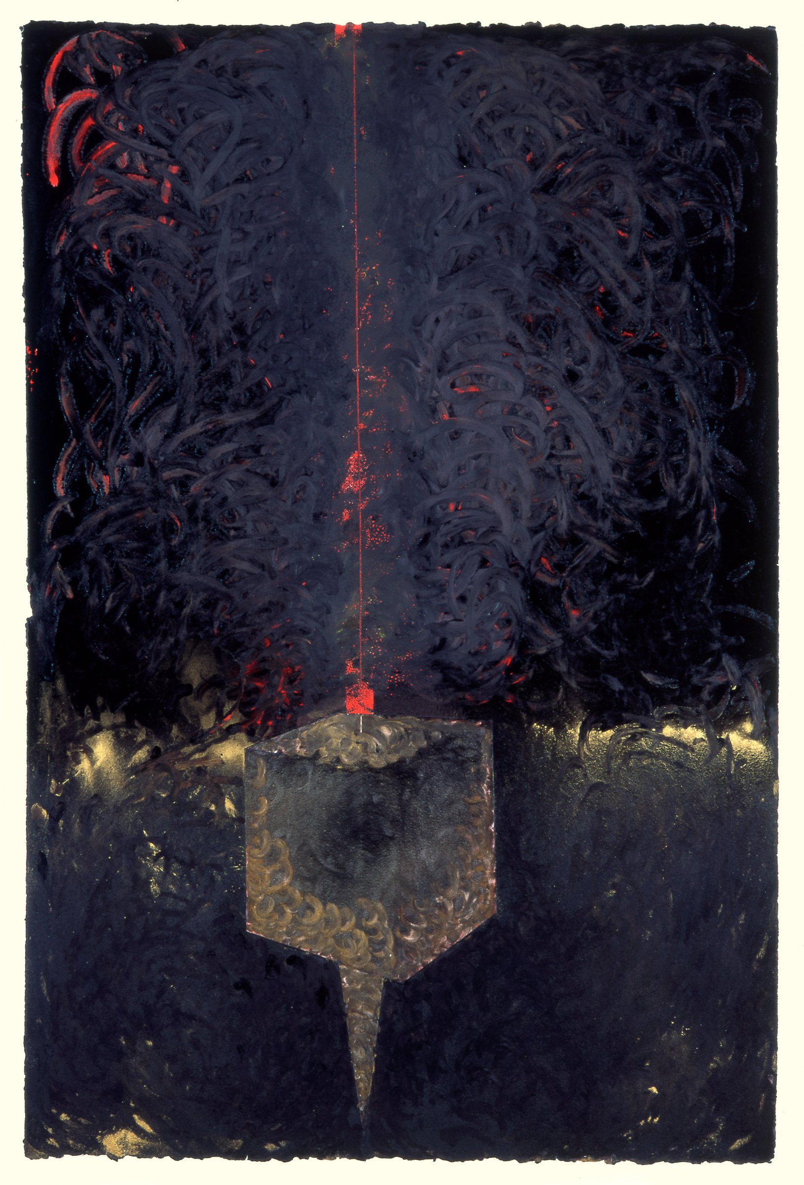 Acrylique et peinture vinylique sur papier, 134 x 94 cm Collection du Fonds département d'art contemporain de Dordogne, Périgueux