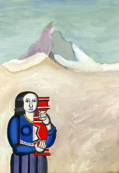 {Femme tenant un vase (d'après Léger)}