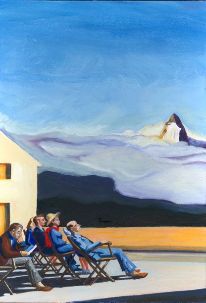 {Gens au soleil (d'après Hopper)}