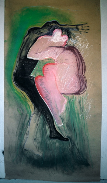 Dessin au pastel sur papier kraft, 1978