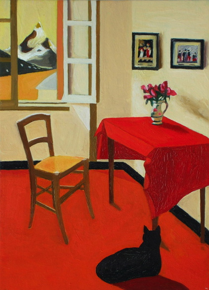 {Intérieur au chat (d'après Borgeaud)}