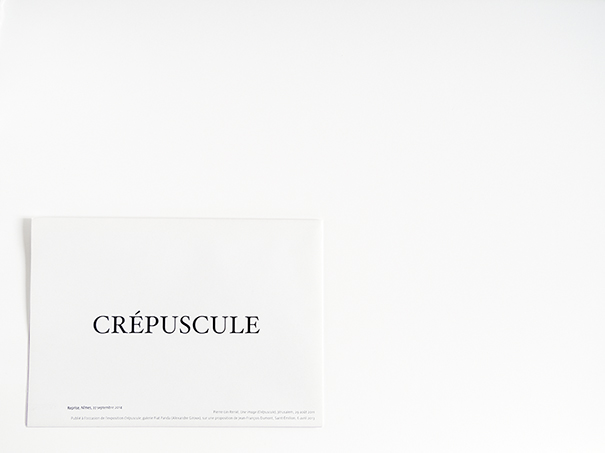 {Crépuscule (Jérusalem, 29 août 2011),} 2013