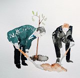 {François Hollande et Tony Abbott - Chêne vert - Canberra - 2014}