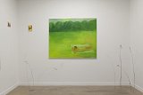 La sixième heure du jour, 2020 (à droite) Huile sur toile, 100 x 120 cm
