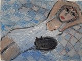 {Le lit au chat noir}, 2021