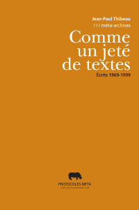 {Comme un jeté de textes}, 2016